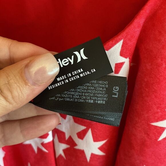 NWT- HURLEY STAR SPANGLED LOW BACK ONE PIECE- Size Large - Picture 9 of 10